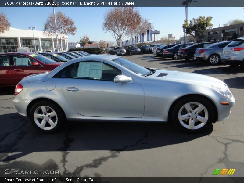 Diamond Silver Metallic / Beige 2006 Mercedes-Benz SLK 280 Roadster