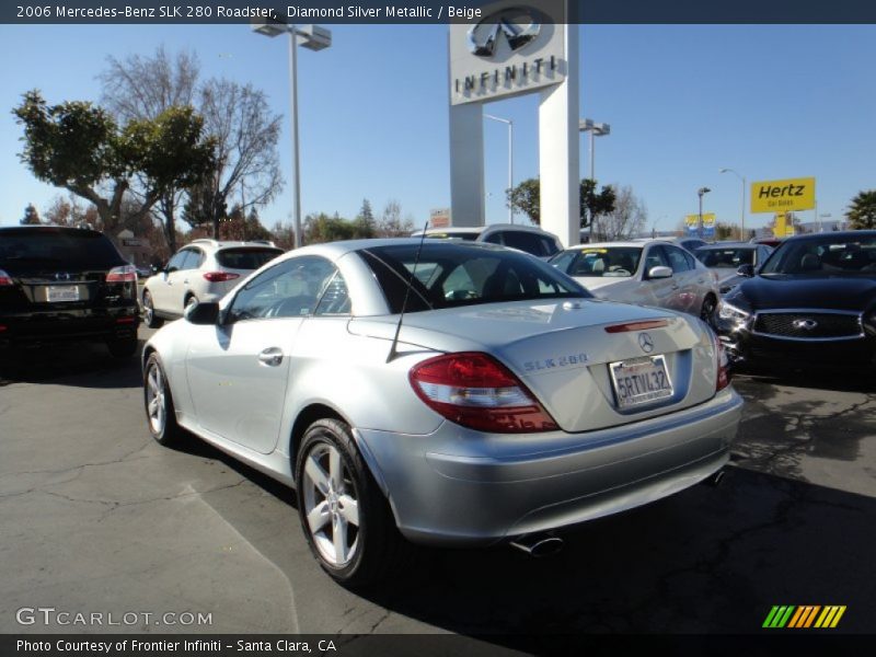 Diamond Silver Metallic / Beige 2006 Mercedes-Benz SLK 280 Roadster