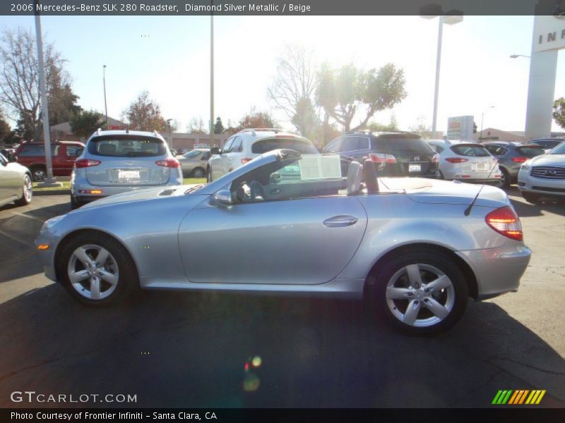 Diamond Silver Metallic / Beige 2006 Mercedes-Benz SLK 280 Roadster