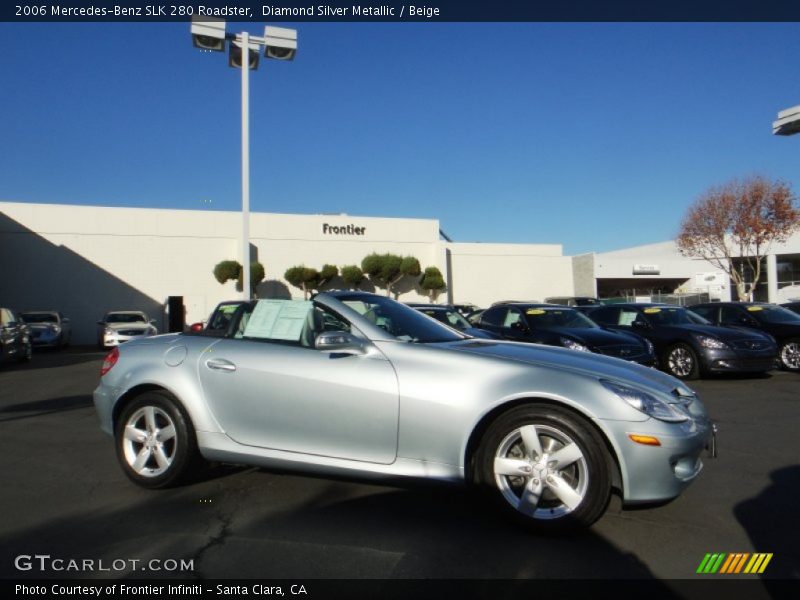 Diamond Silver Metallic / Beige 2006 Mercedes-Benz SLK 280 Roadster