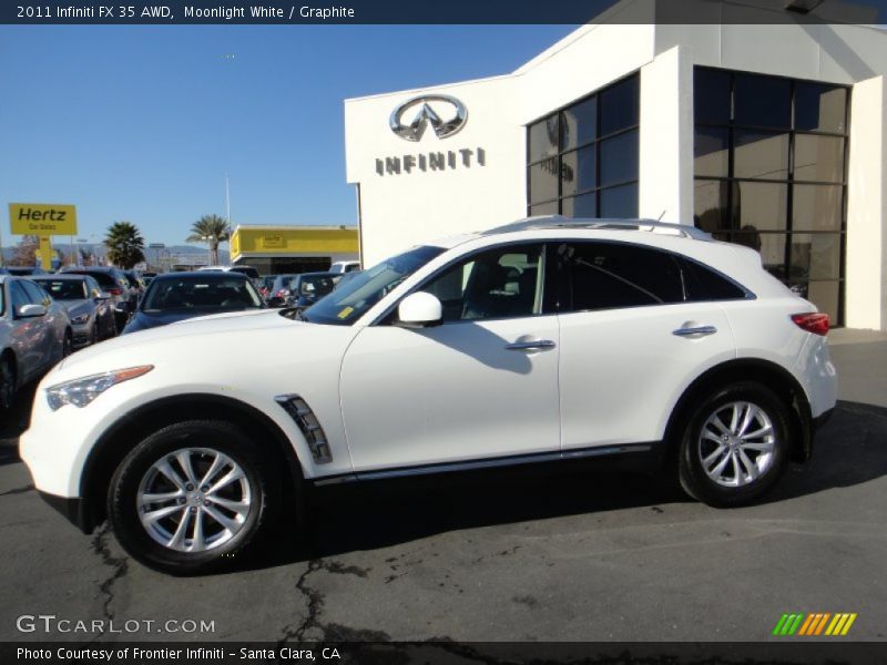 Moonlight White / Graphite 2011 Infiniti FX 35 AWD
