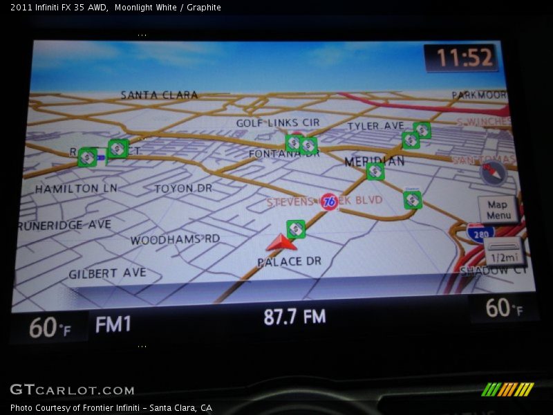 Moonlight White / Graphite 2011 Infiniti FX 35 AWD