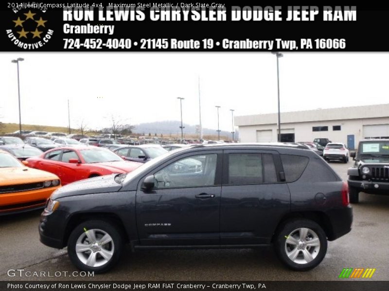 Maximum Steel Metallic / Dark Slate Gray 2014 Jeep Compass Latitude 4x4