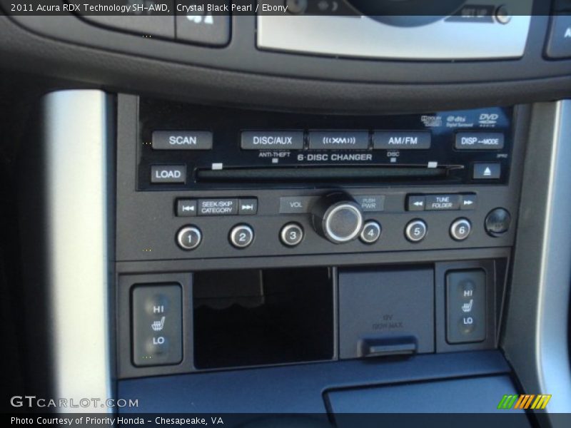 Crystal Black Pearl / Ebony 2011 Acura RDX Technology SH-AWD