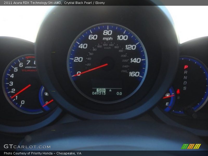 Crystal Black Pearl / Ebony 2011 Acura RDX Technology SH-AWD