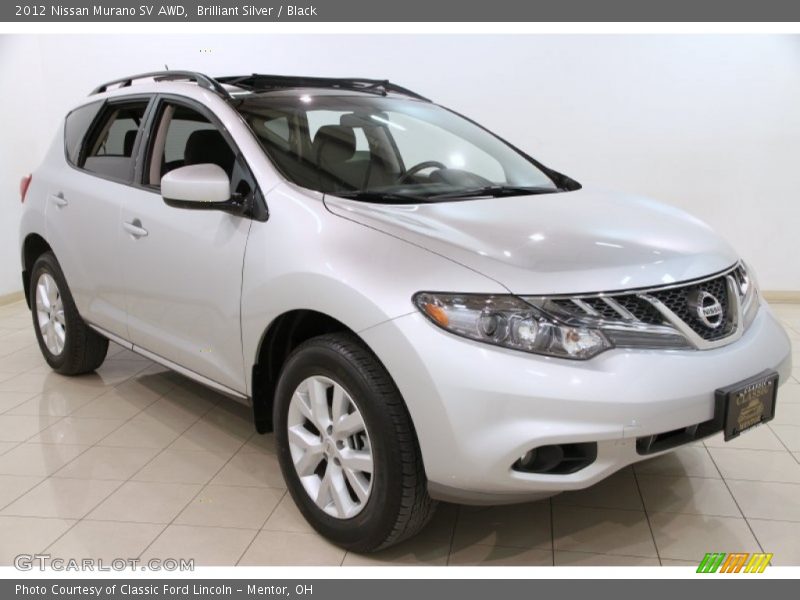 Brilliant Silver / Black 2012 Nissan Murano SV AWD