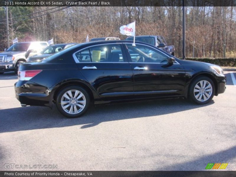 Crystal Black Pearl / Black 2011 Honda Accord EX V6 Sedan