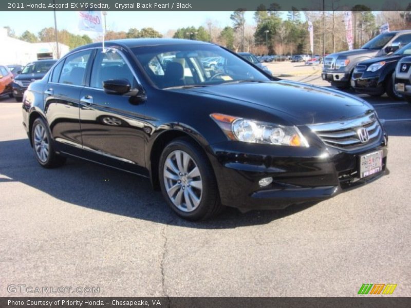 Crystal Black Pearl / Black 2011 Honda Accord EX V6 Sedan