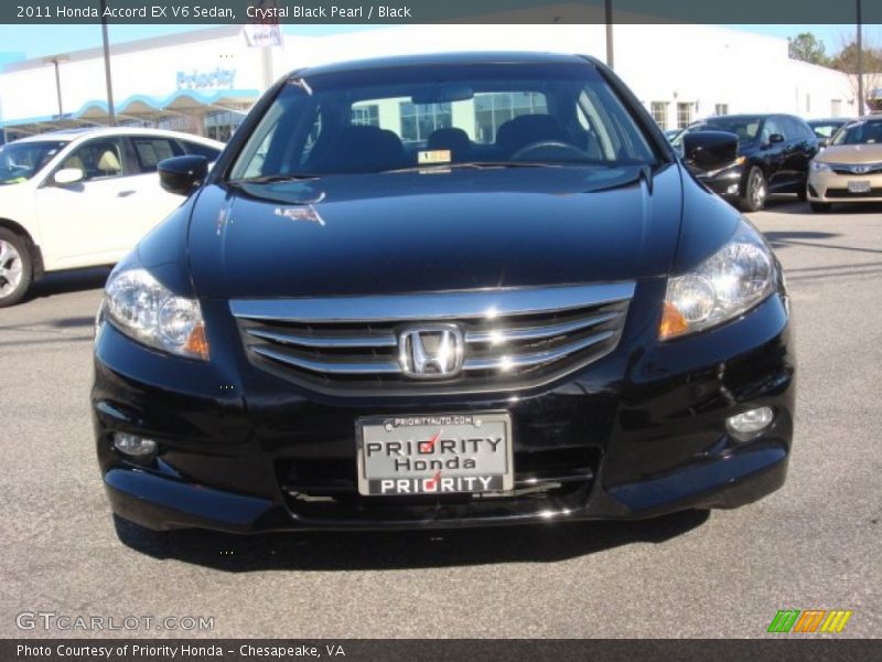 Crystal Black Pearl / Black 2011 Honda Accord EX V6 Sedan