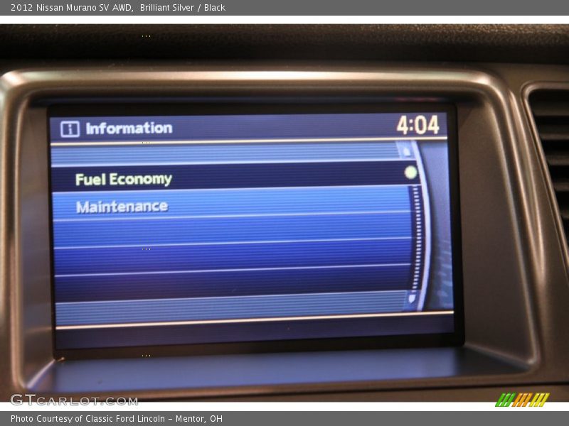 Brilliant Silver / Black 2012 Nissan Murano SV AWD