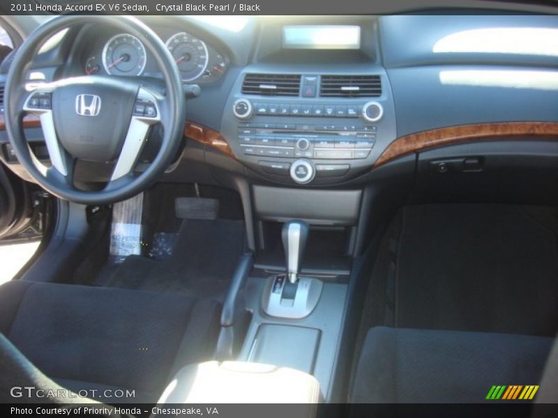 Crystal Black Pearl / Black 2011 Honda Accord EX V6 Sedan
