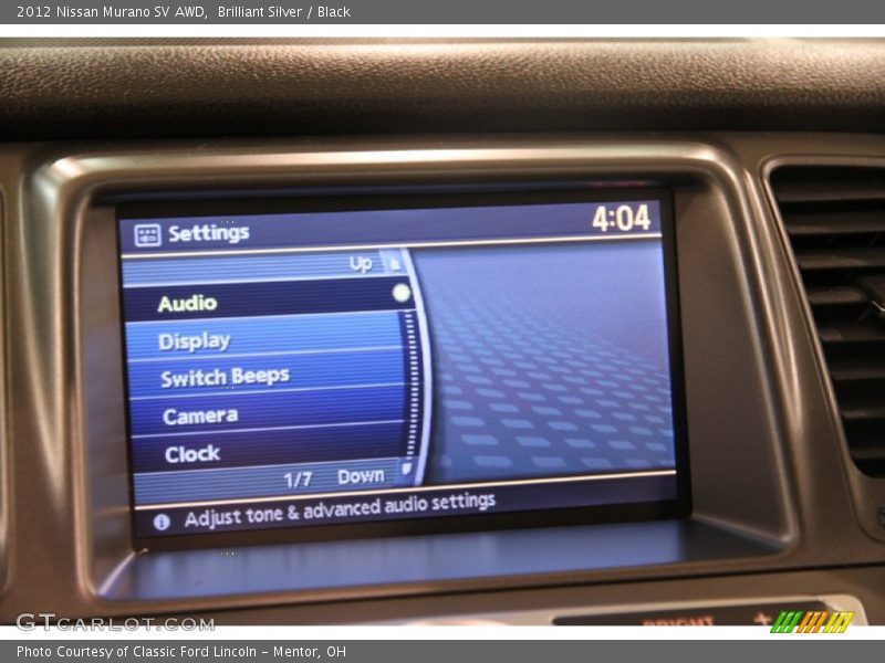 Brilliant Silver / Black 2012 Nissan Murano SV AWD