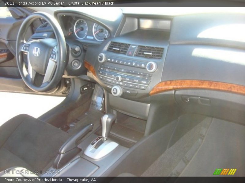 Crystal Black Pearl / Black 2011 Honda Accord EX V6 Sedan