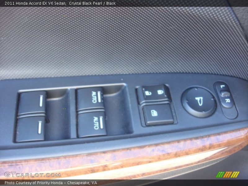 Crystal Black Pearl / Black 2011 Honda Accord EX V6 Sedan