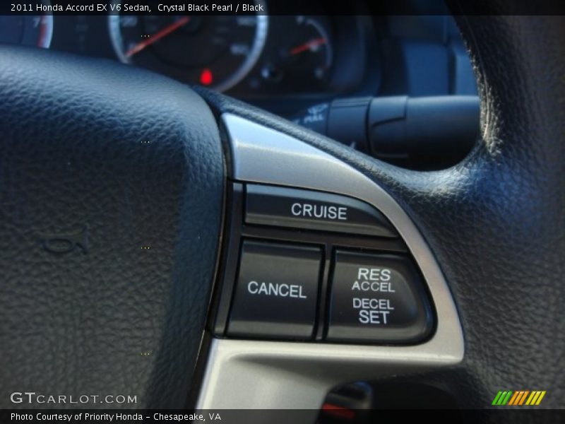 Crystal Black Pearl / Black 2011 Honda Accord EX V6 Sedan