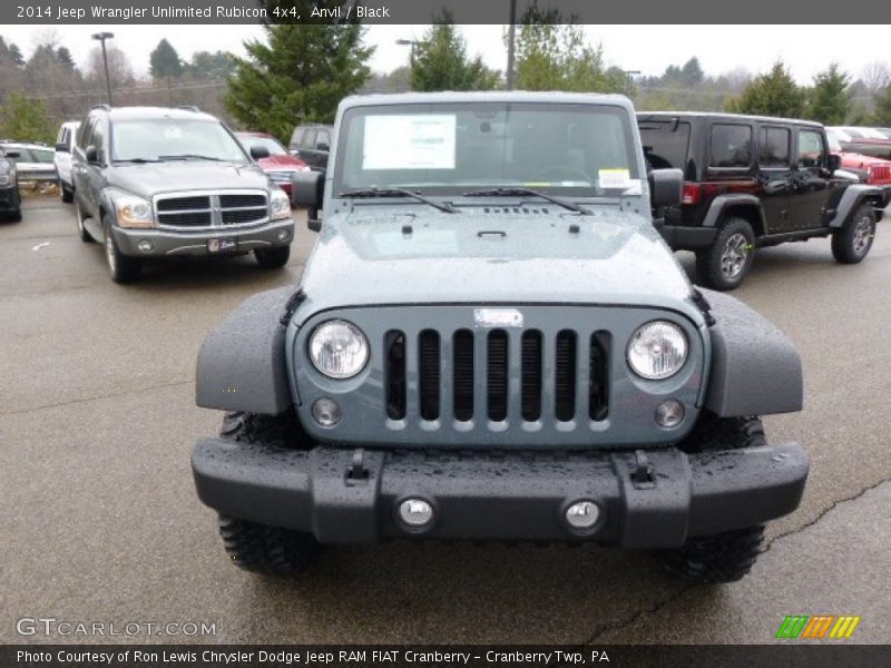 Anvil / Black 2014 Jeep Wrangler Unlimited Rubicon 4x4