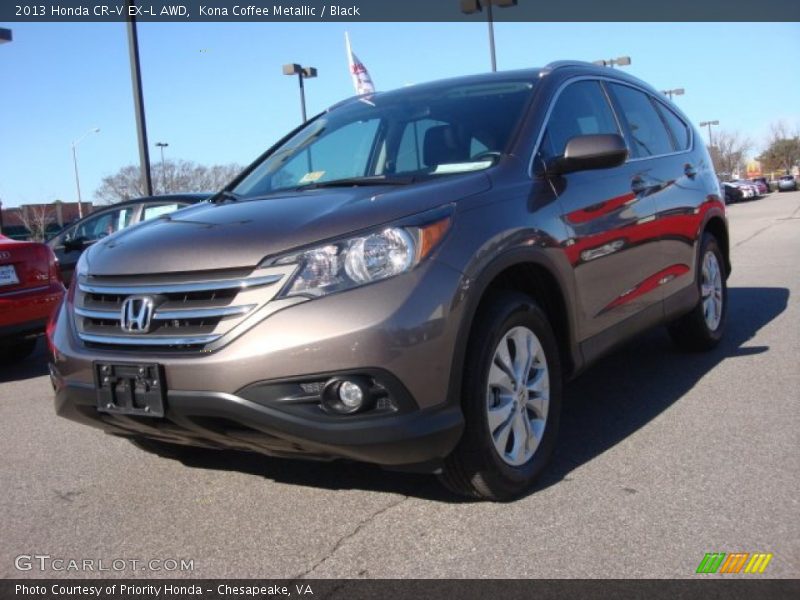 Kona Coffee Metallic / Black 2013 Honda CR-V EX-L AWD