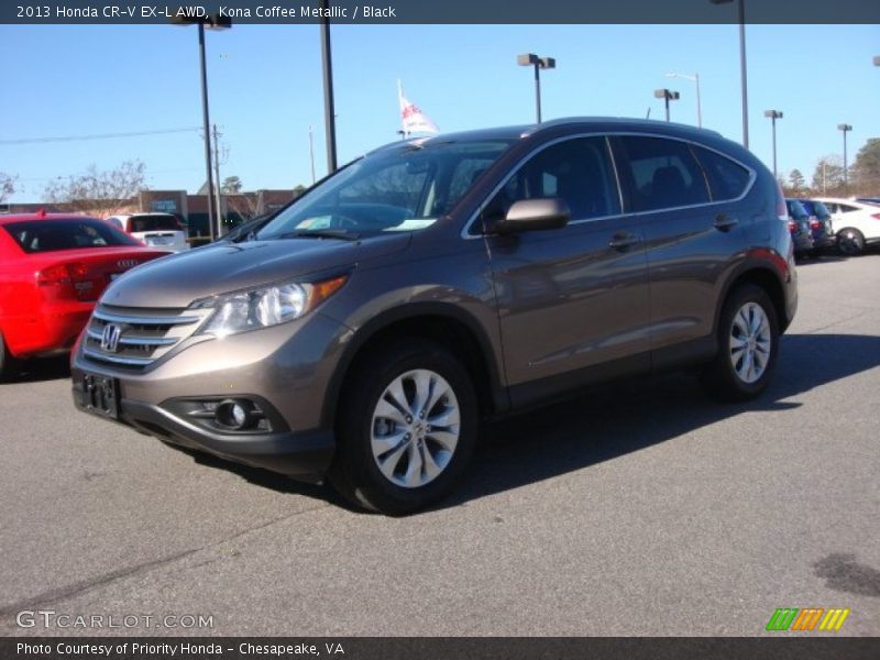 Kona Coffee Metallic / Black 2013 Honda CR-V EX-L AWD