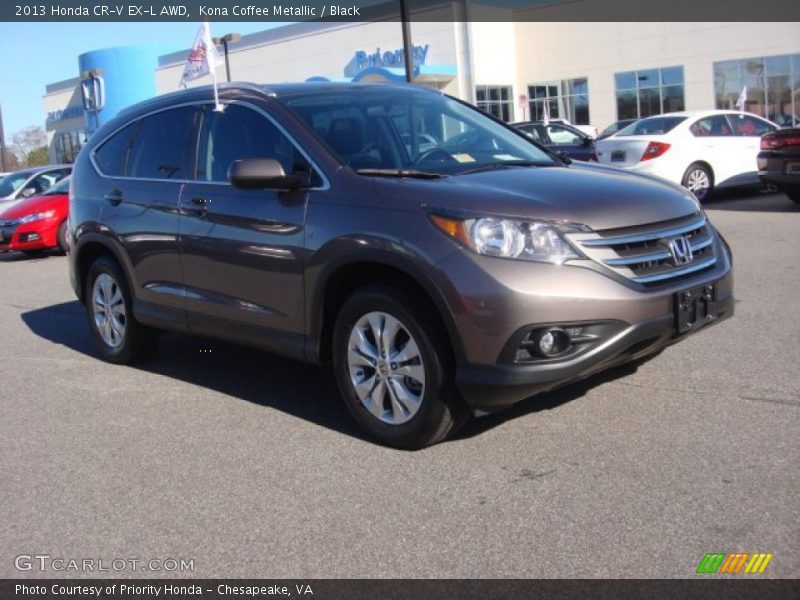 Kona Coffee Metallic / Black 2013 Honda CR-V EX-L AWD