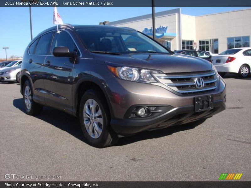 Kona Coffee Metallic / Black 2013 Honda CR-V EX-L AWD