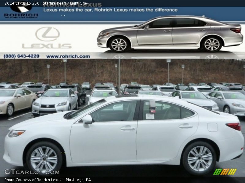 Starfire Pearl / Light Gray 2014 Lexus ES 350