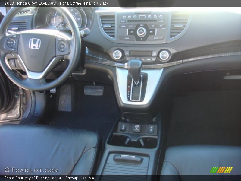 Kona Coffee Metallic / Black 2013 Honda CR-V EX-L AWD