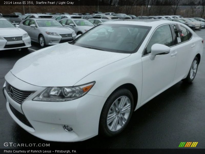 Starfire Pearl / Light Gray 2014 Lexus ES 350