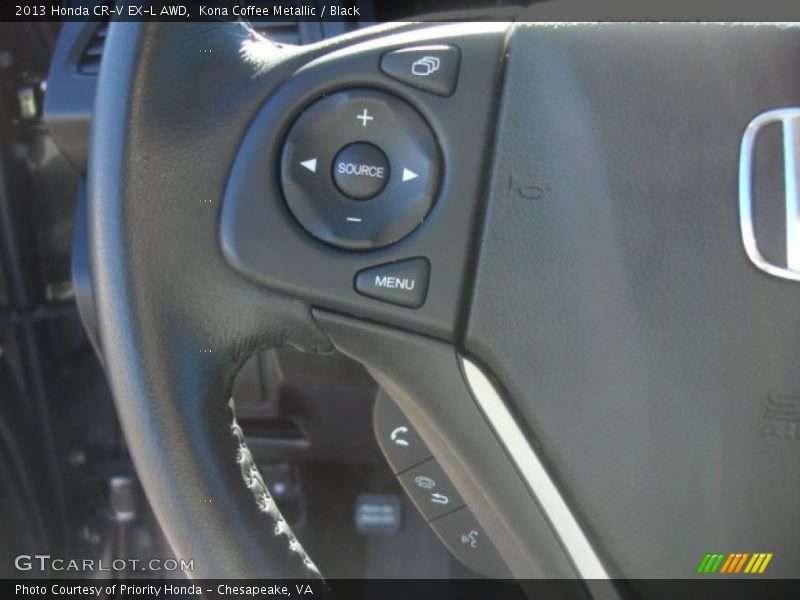 Kona Coffee Metallic / Black 2013 Honda CR-V EX-L AWD