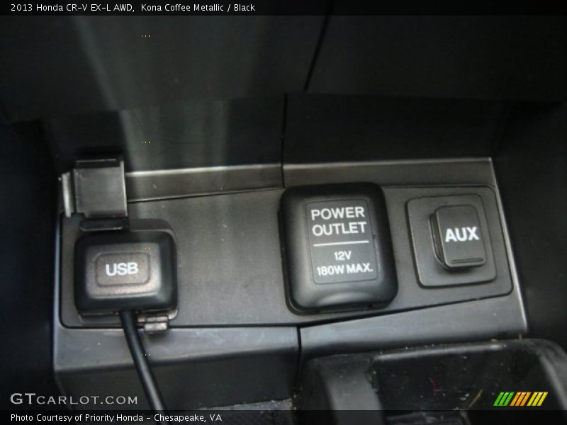 Kona Coffee Metallic / Black 2013 Honda CR-V EX-L AWD