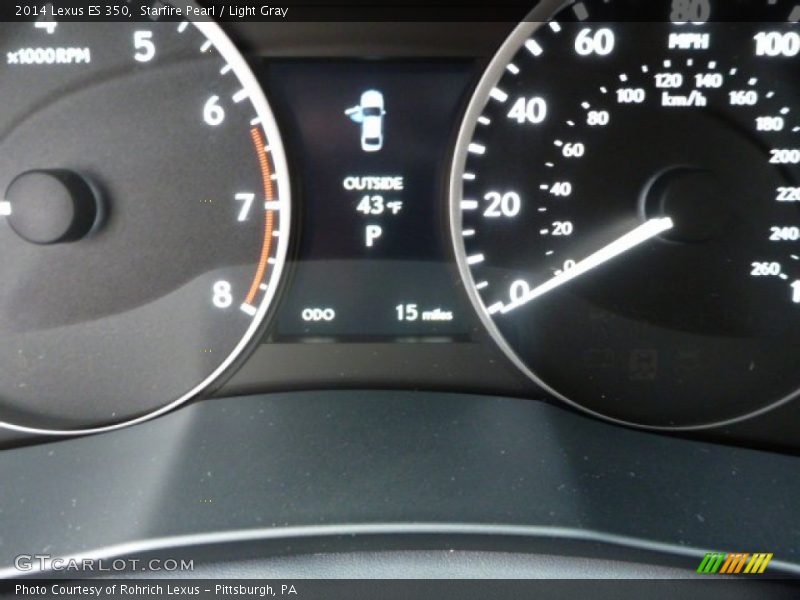Starfire Pearl / Light Gray 2014 Lexus ES 350