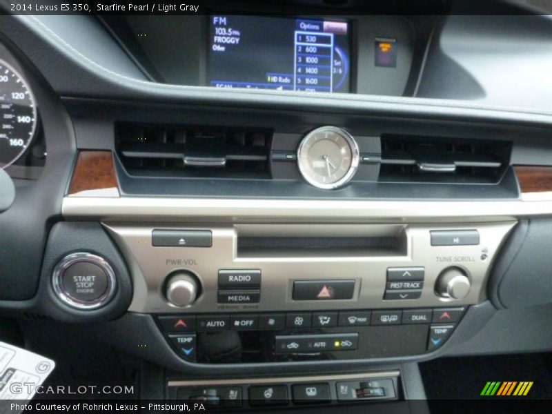 Starfire Pearl / Light Gray 2014 Lexus ES 350