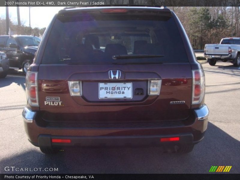 Dark Cherry Pearl / Saddle 2007 Honda Pilot EX-L 4WD