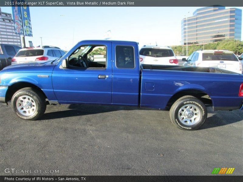 Vista Blue Metallic / Medium Dark Flint 2011 Ford Ranger XLT SuperCab
