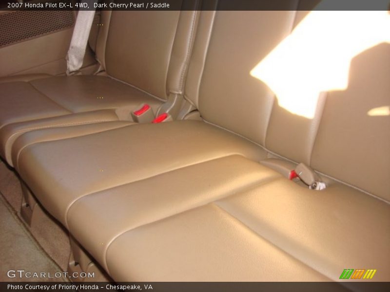Dark Cherry Pearl / Saddle 2007 Honda Pilot EX-L 4WD