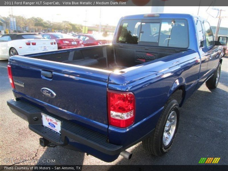 Vista Blue Metallic / Medium Dark Flint 2011 Ford Ranger XLT SuperCab