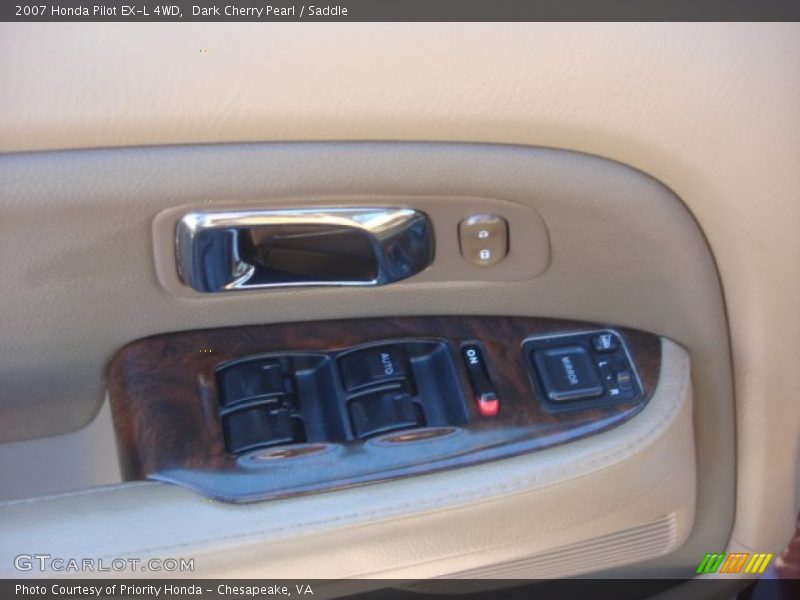 Dark Cherry Pearl / Saddle 2007 Honda Pilot EX-L 4WD