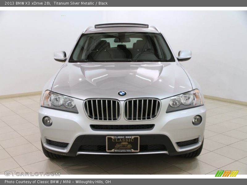 Titanium Silver Metallic / Black 2013 BMW X3 xDrive 28i