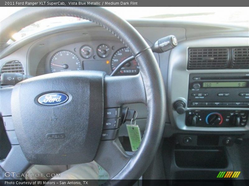 Vista Blue Metallic / Medium Dark Flint 2011 Ford Ranger XLT SuperCab