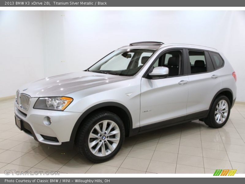 Titanium Silver Metallic / Black 2013 BMW X3 xDrive 28i