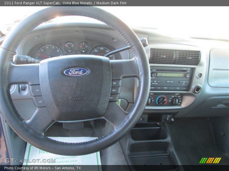 Vista Blue Metallic / Medium Dark Flint 2011 Ford Ranger XLT SuperCab