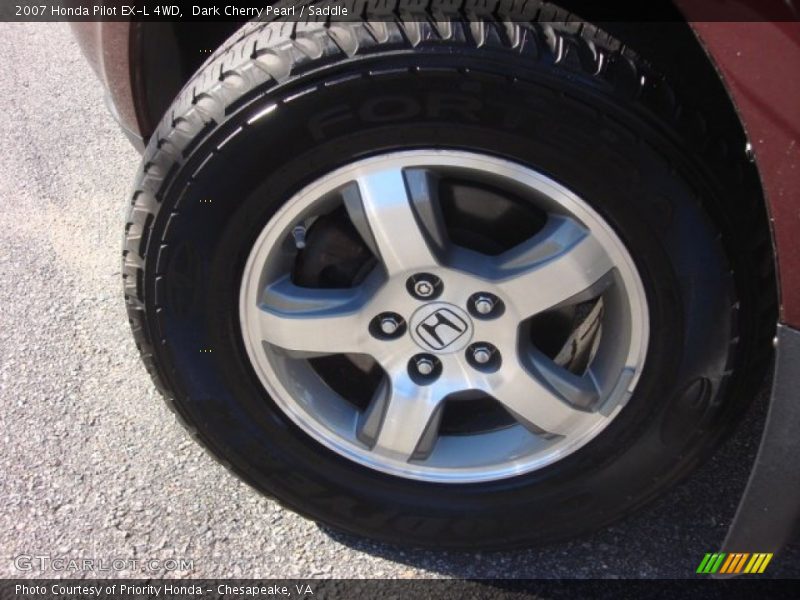Dark Cherry Pearl / Saddle 2007 Honda Pilot EX-L 4WD