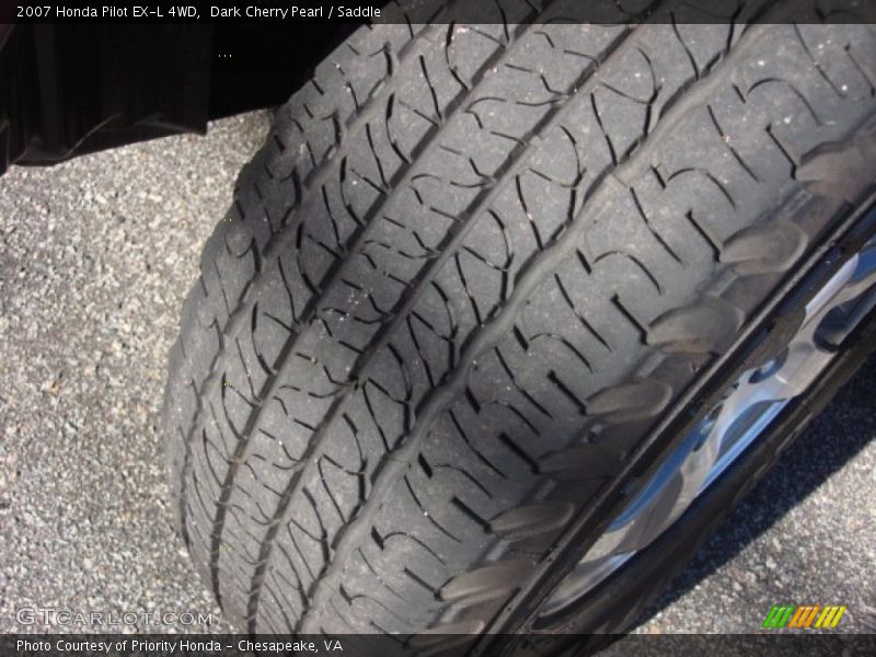 Dark Cherry Pearl / Saddle 2007 Honda Pilot EX-L 4WD
