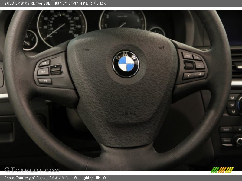 Titanium Silver Metallic / Black 2013 BMW X3 xDrive 28i