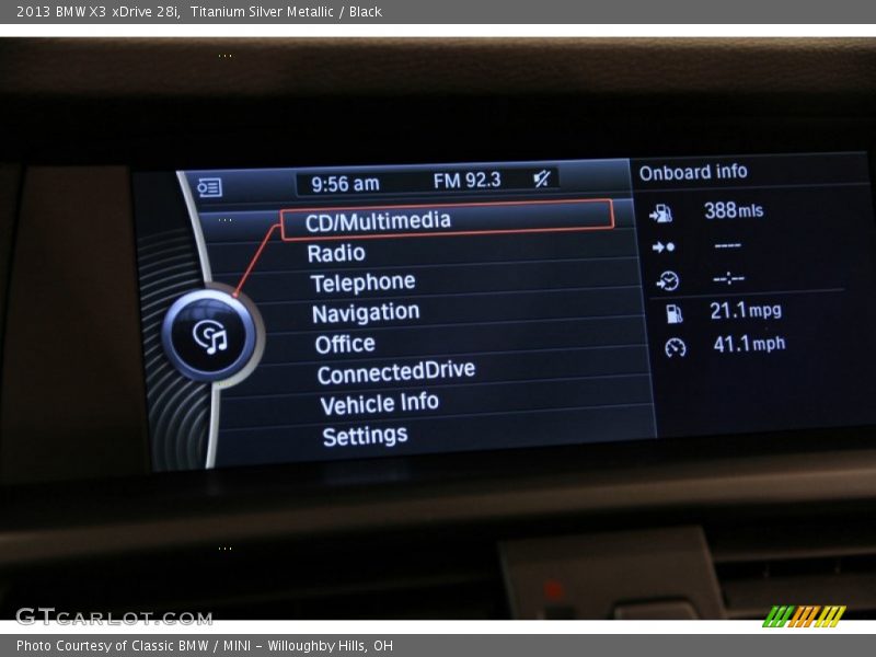 Titanium Silver Metallic / Black 2013 BMW X3 xDrive 28i