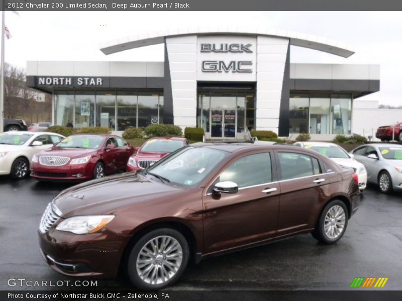 Deep Auburn Pearl / Black 2012 Chrysler 200 Limited Sedan