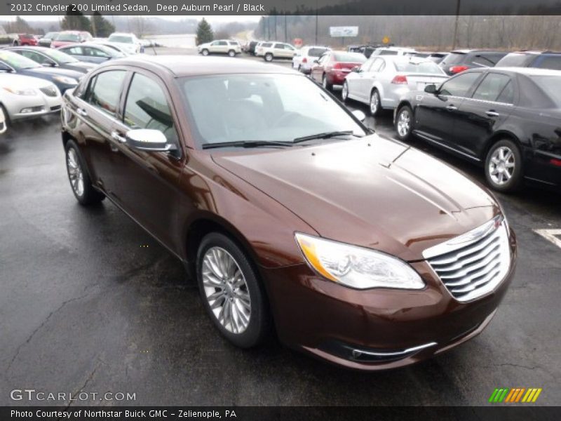 Deep Auburn Pearl / Black 2012 Chrysler 200 Limited Sedan