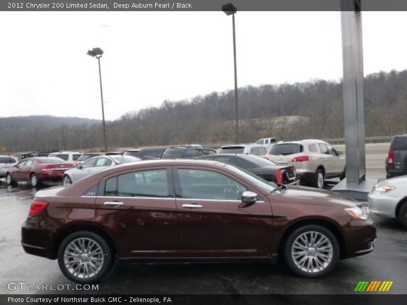 Deep Auburn Pearl / Black 2012 Chrysler 200 Limited Sedan