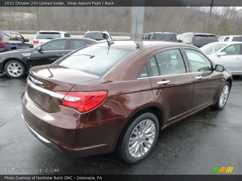 Deep Auburn Pearl / Black 2012 Chrysler 200 Limited Sedan