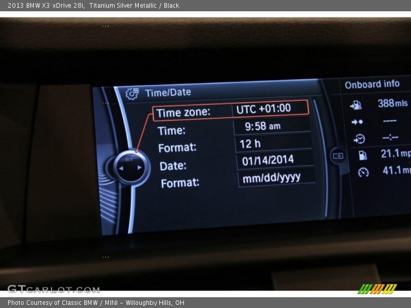 Titanium Silver Metallic / Black 2013 BMW X3 xDrive 28i