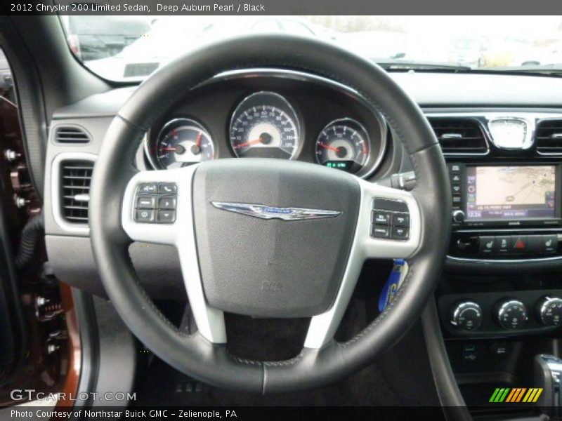 Deep Auburn Pearl / Black 2012 Chrysler 200 Limited Sedan